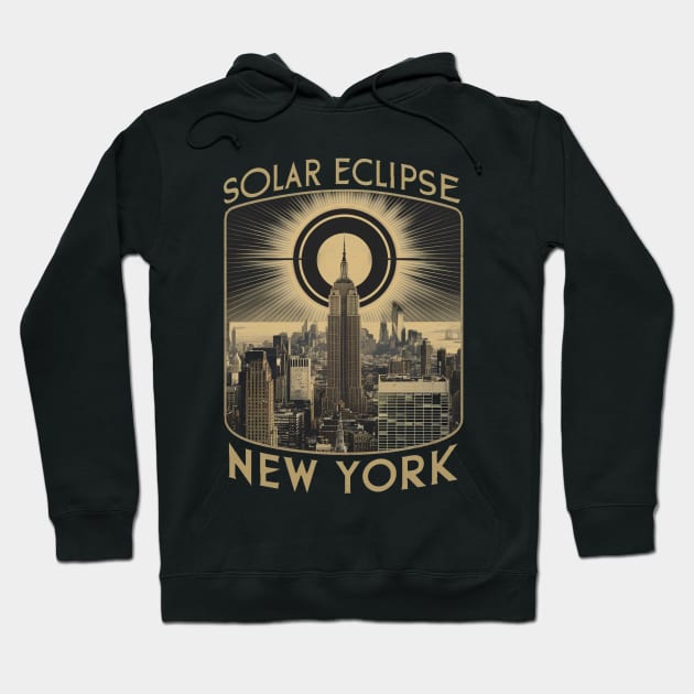 Solar eclipse apparel New York Hoodie by Positively Petal Perfect 